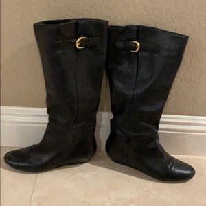 Intyce Black Leather Boots